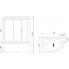 Royal Bath Душевая кабина ALP RB 170ALP-C-L/b/g 170x100 L стекло матовое профиль белый