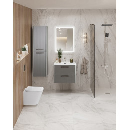 BelBagno Тумба с раковиной Due 50 подвесная Сатин ручки Сатиновый никель