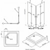 Triton Душевой уголок Дельта-Хром 90x90 с поддоном