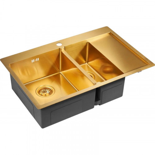Мойка для кухни Paulmark Liga PM227851-BGL 78х51 золото