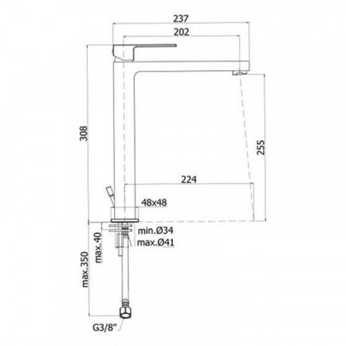Смеситель для раковины Paffoni Effe EF081CR хром