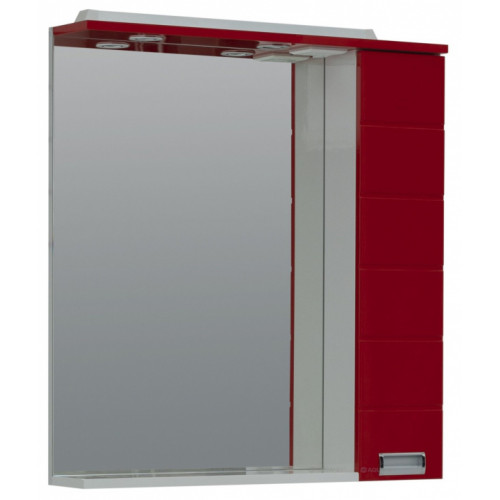 Зеркало-шкаф Aquanet Сити 85 00170561 белый / красный