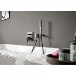 Смеситель для ванны Hansgrohe Finoris 76415670 черный матовый