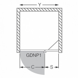 Roltechnik Душевая дверь "GDNP1 1400"