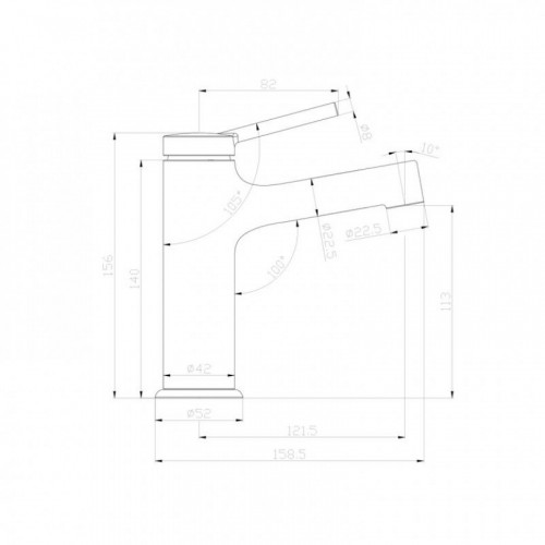 Смеситель для раковины Lemark Minima LM3806C хром