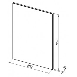 Зеркало Aquanet Lino 60 00253905 белый матовый