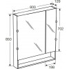 Зеркальный шкаф Roca Gap 80 фиолетовый