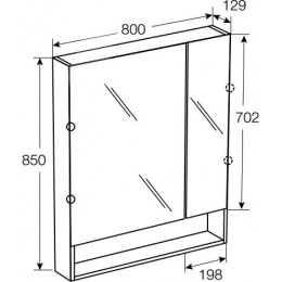 Зеркальный шкаф Roca Gap 80 фиолетовый