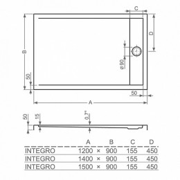 Roltechnik Душевой поддон "INTEGRO 1200"