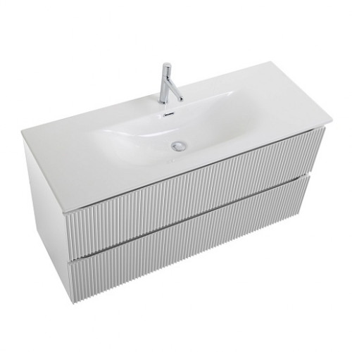 BelBagno Тумба с раковиной Uno 120 с 2 ящиками подвесная Bianco Opaco с раковиной BB-8099-120