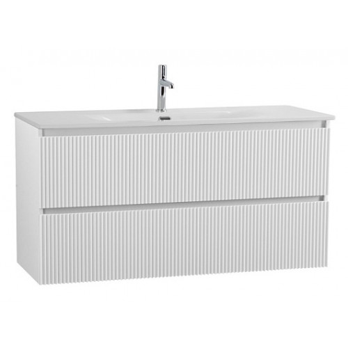 BelBagno Тумба с раковиной Uno 120 с 2 ящиками подвесная Bianco Opaco с раковиной BB-8099-120