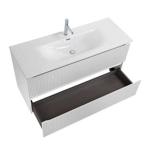 BelBagno Тумба с раковиной Uno 120 с 2 ящиками подвесная Bianco Opaco с раковиной BB-8099-120