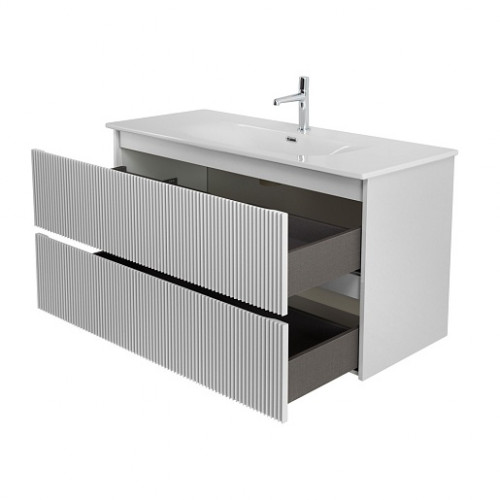 BelBagno Тумба с раковиной Uno 120 с 2 ящиками подвесная Bianco Opaco с раковиной BB-8099-120