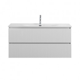 BelBagno Тумба с раковиной Uno 120 с 2 ящиками подвесная Bianco Opaco с раковиной BB-8099-120