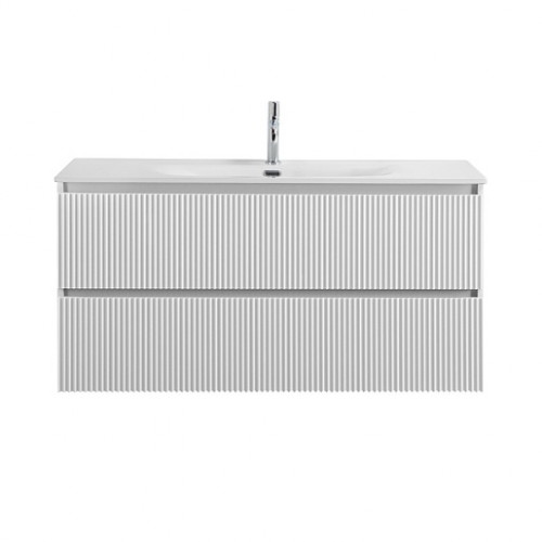 BelBagno Тумба с раковиной Uno 120 с 2 ящиками подвесная Bianco Opaco с раковиной BB-8099-120