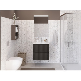 BelBagno Тумба с раковиной Uno mini 70 подвесная Темно-Серый матовый с раковиной BB-8099-3-70