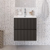 BelBagno Тумба с раковиной Uno mini 70 подвесная Темно-Серый матовый с раковиной BB-8099-3-70
