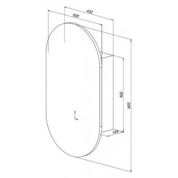 Aquanet Зеркальный шкаф Монте 50 с подсветкой