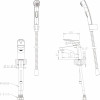 Смеситель для умывальника с гигиеническим душем Bravat Drop-D F148162C-1
