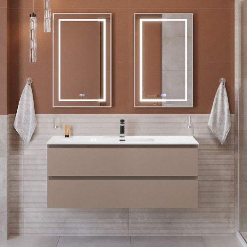 BelBagno Тумба с раковиной Kraft 120 подвесная Бежевый матовый