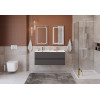 BelBagno Тумба с раковиной Kraft 120-2 подвесная Темно-Серый матовый с раковиной BB-8099-120-2