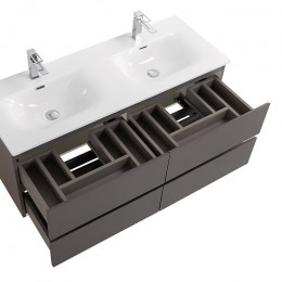 BelBagno Тумба с раковиной Kraft 120-2 подвесная Темно-Серый матовый с раковиной BB-8099-120-2