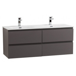 BelBagno Тумба с раковиной Kraft 120-2 подвесная Темно-Серый матовый с раковиной BB-8099-120-2