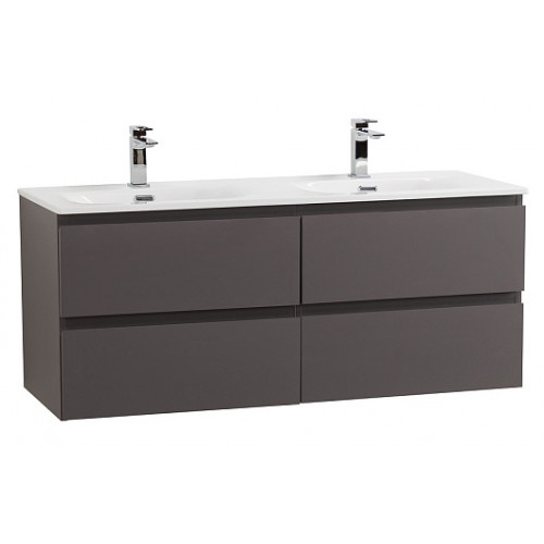 BelBagno Тумба с раковиной Kraft 120-2 подвесная Темно-Серый матовый с раковиной BB-8099-120-2