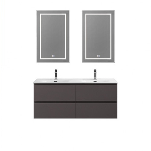 BelBagno Тумба с раковиной Kraft 120-2 подвесная Темно-Серый матовый с раковиной BB-8099-120-2