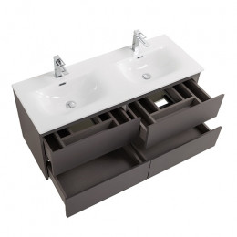 BelBagno Тумба с раковиной Kraft 120-2 подвесная Темно-Серый матовый с раковиной BB-8099-120-2