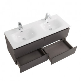 BelBagno Тумба с раковиной Kraft 120-2 подвесная Темно-Серый матовый с раковиной BB-8099-120-2
