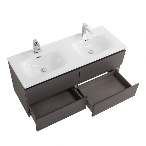 BelBagno Тумба с раковиной Kraft 120-2 подвесная Темно-Серый матовый с раковиной BB-8099-120-2