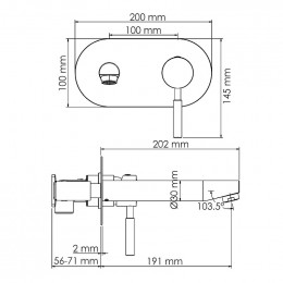 Смеситель для раковины WasserKRAFT Gollach 3330 черный