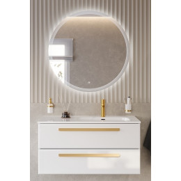 BelBagno Мебель для ванной Eco Cer-N 100 R bianco lucido ручки сатиновое золото