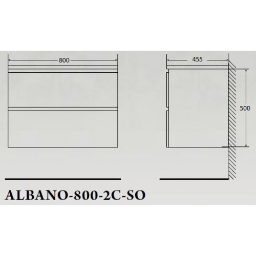 BelBagno Тумба с раковиной ALBANO 800 Bianco Lucido