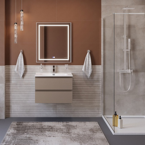 BelBagno Тумба с раковиной Kraft 39-70 подвесная Бежевый матовый с раковиной BB700/390ETL