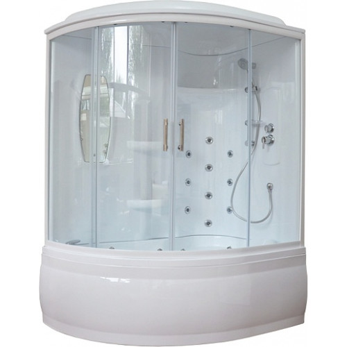 Royal Bath Душевая кабина ALP RB 150ALP-T-R 150x100 R с г/м стекло прозрачное профиль белый