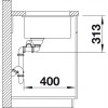 Кухонная мойка Blanco Subline 340/160-U (чаша справа), белый
