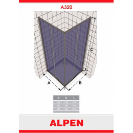 Alpen Душевой уголок Alpina Square A320N 100 см