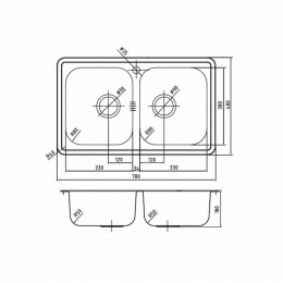 Мойка кухонная Iddis Strit STR78P2i77 78 х 48 см полированная