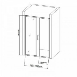 Aquanet Душевая дверь SD-1200A 120