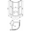 Triton Душевой уголок Альфа-Блэк 90x90 с поддоном