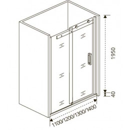 Good Door Душевое ограждение Puerta WTW-120-C-CH