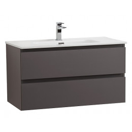 BelBagno Тумба с раковиной Kraft 90 подвесная Темно-Серый матовый с раковиной BB900ETL