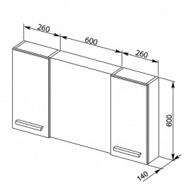 Зеркальный шкаф Aquanet Данте 60 00212380, белый