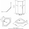 Triton Душевой уголок Дека-Хром 90x90