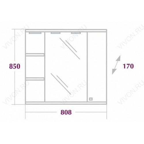 Onika Мебель для ванной Эльбрус 82.10 R