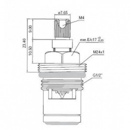 Кранбукса для смесителя Iddis Cr-CE24 Z20 2 шт