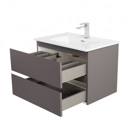 BelBagno Тумба с раковиной Kraft 39-70 подвесная Темно-Серый матовый с раковиной BB700/390ETL