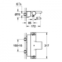 Смеситель с термостатом Grohe Grohtherm 2000 34464001